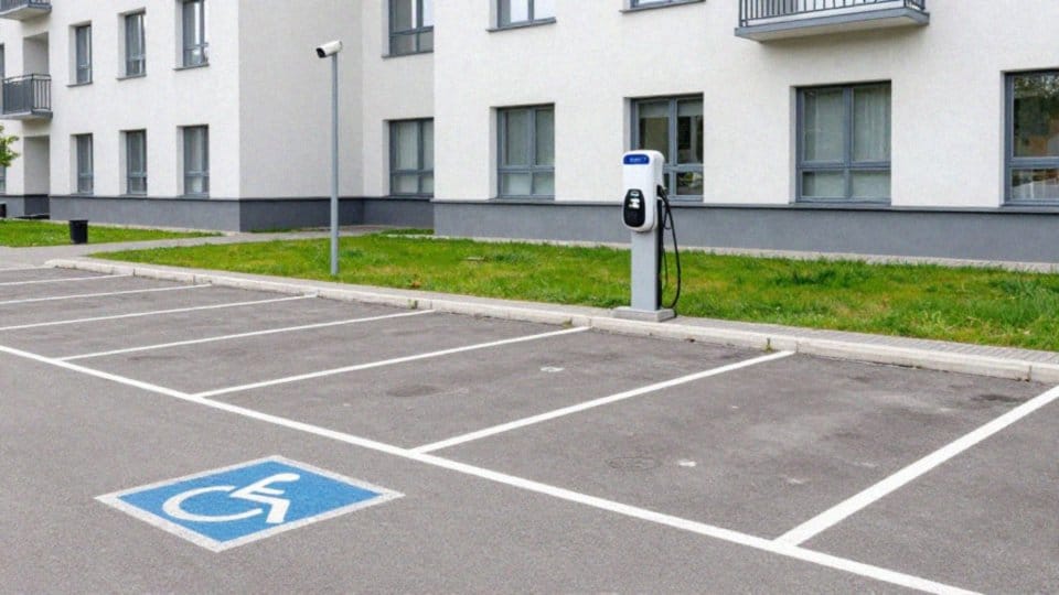 Jakie są wymogi techniczne dla miejsc parkingowych pod blokiem?