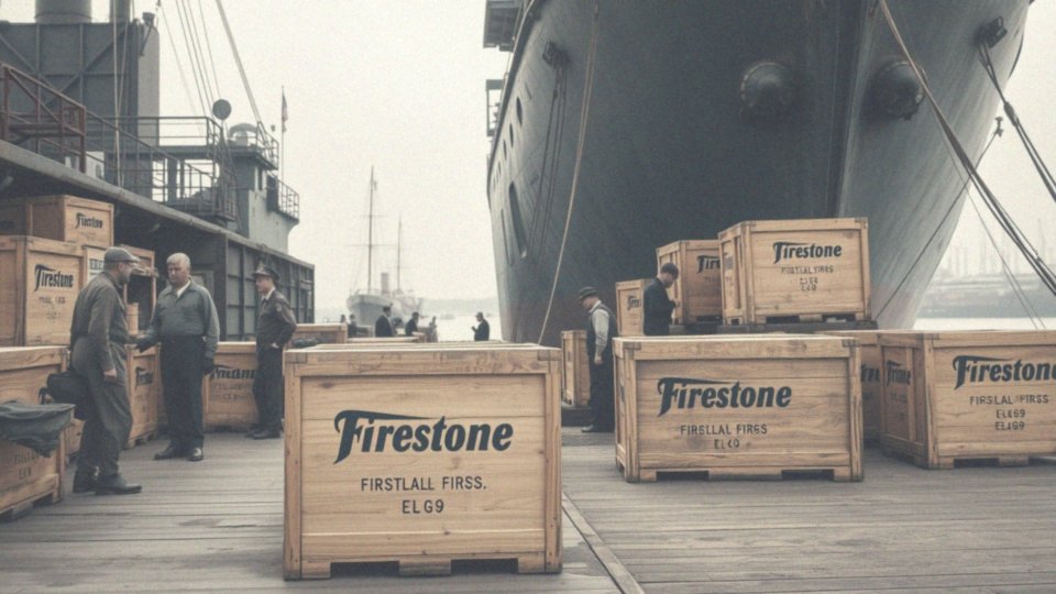 W jaki sposób Firestone rozpoczęła eksport opon do Europy?