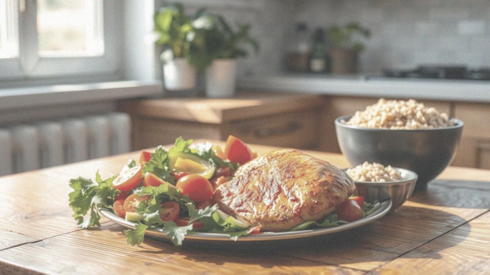 Jak zbilansować dietę z kurczakiem z rożna?