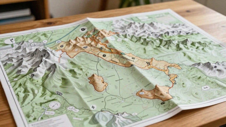 Jak mapa przedstawia sekcje i podsekcje?