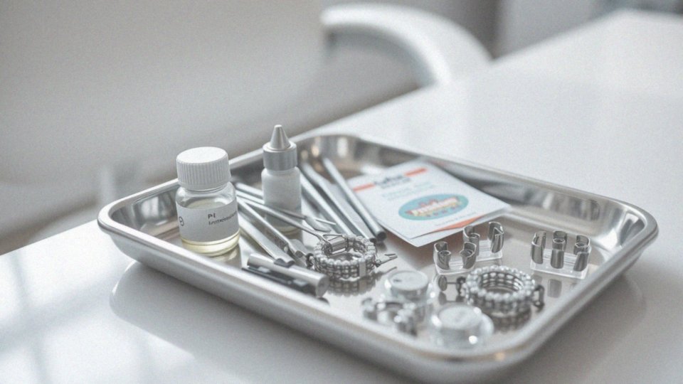 Jakie elementy są używane podczas zakładania aparatu ortodontycznego?
