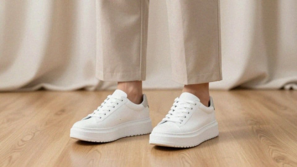 Czy sneakersy i trampki pasują do szerokich nogawek?